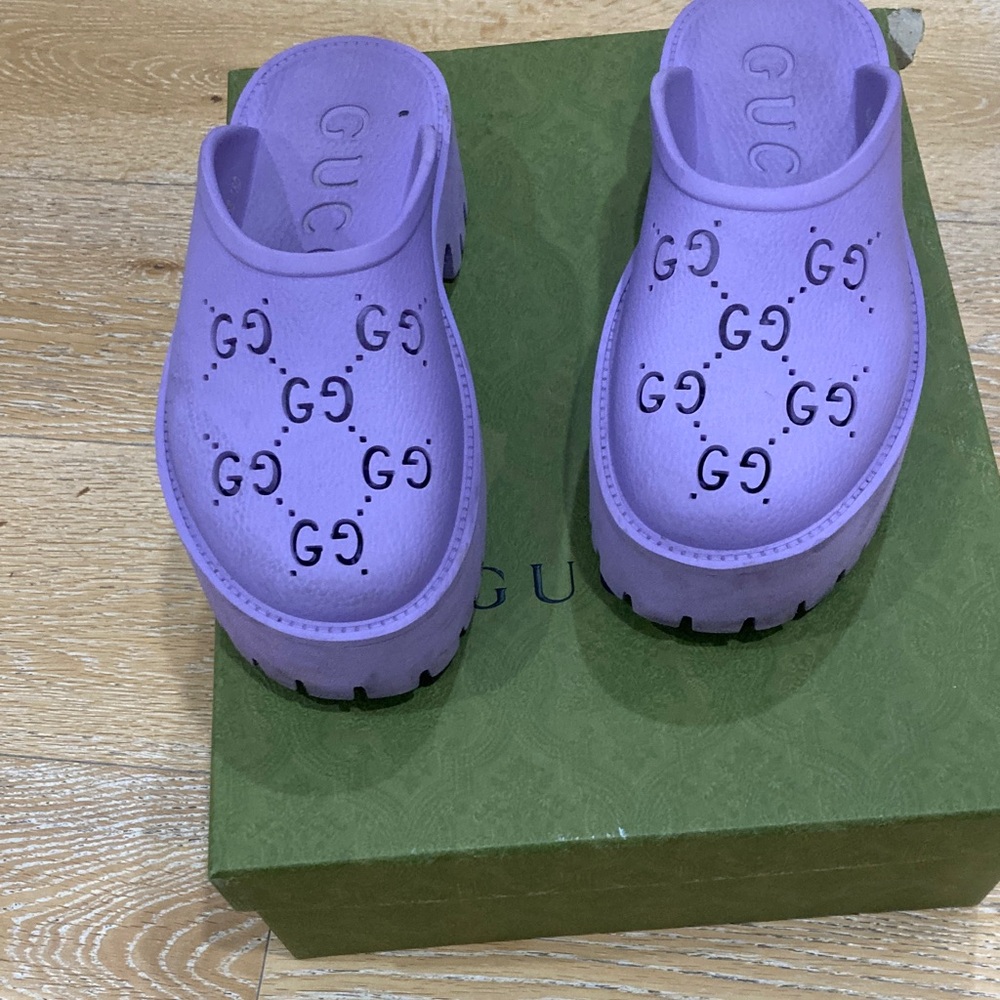 Gucci Lavender platform shoes
